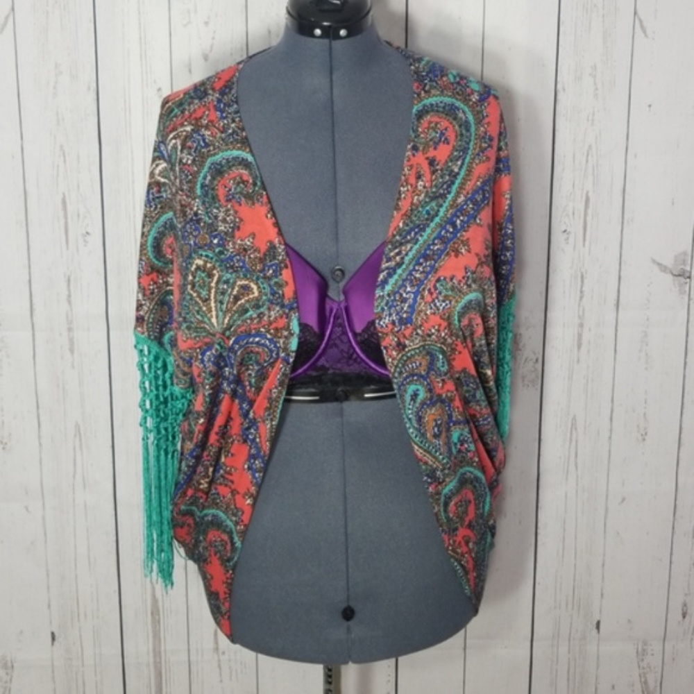 OS Tassel Sleeve Cardigan